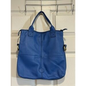 Vintage Fossil Blue Leather Purse (missing Strap )‎